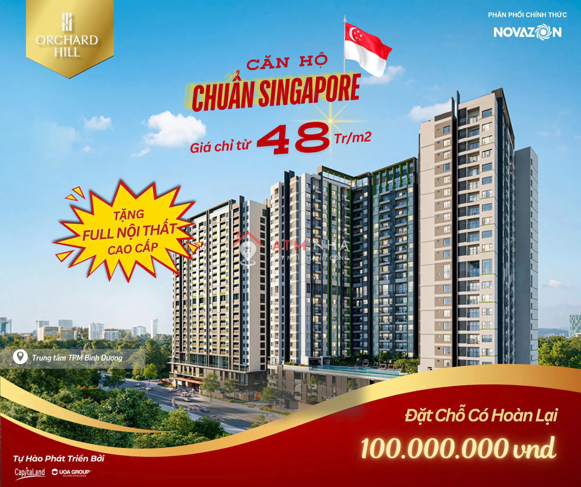 Chính thức nhận booking phân khu cao tầng Orchard Hill- dự án Sycamore Bình Dương